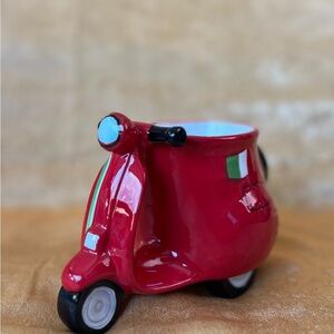 Red Scooter-Shaped Ceramic Mug